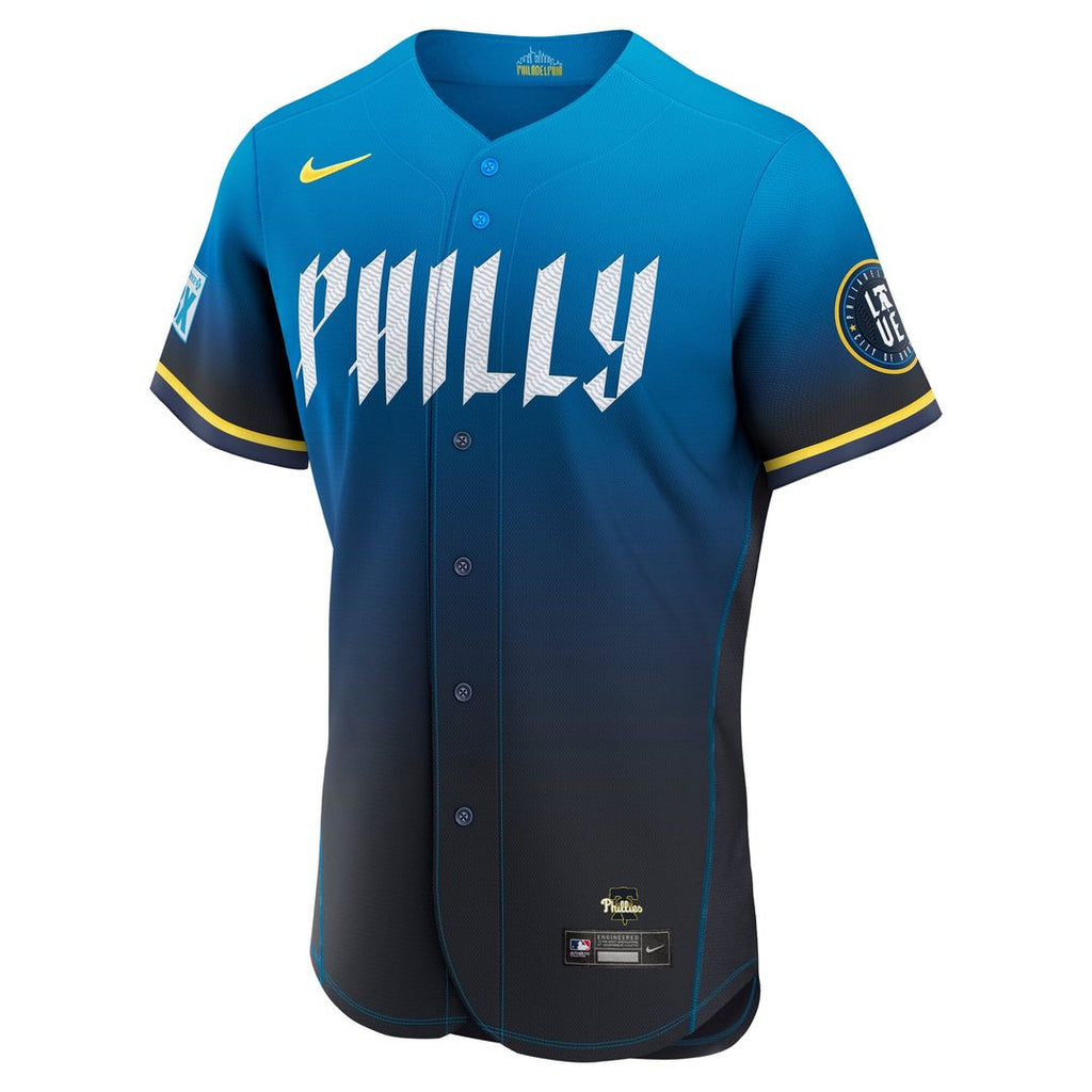 Philadelphia Phillies Trea Turner Nike Navy City Connect Authentic Sponsor Patch Jersey product image 2, provided for visual