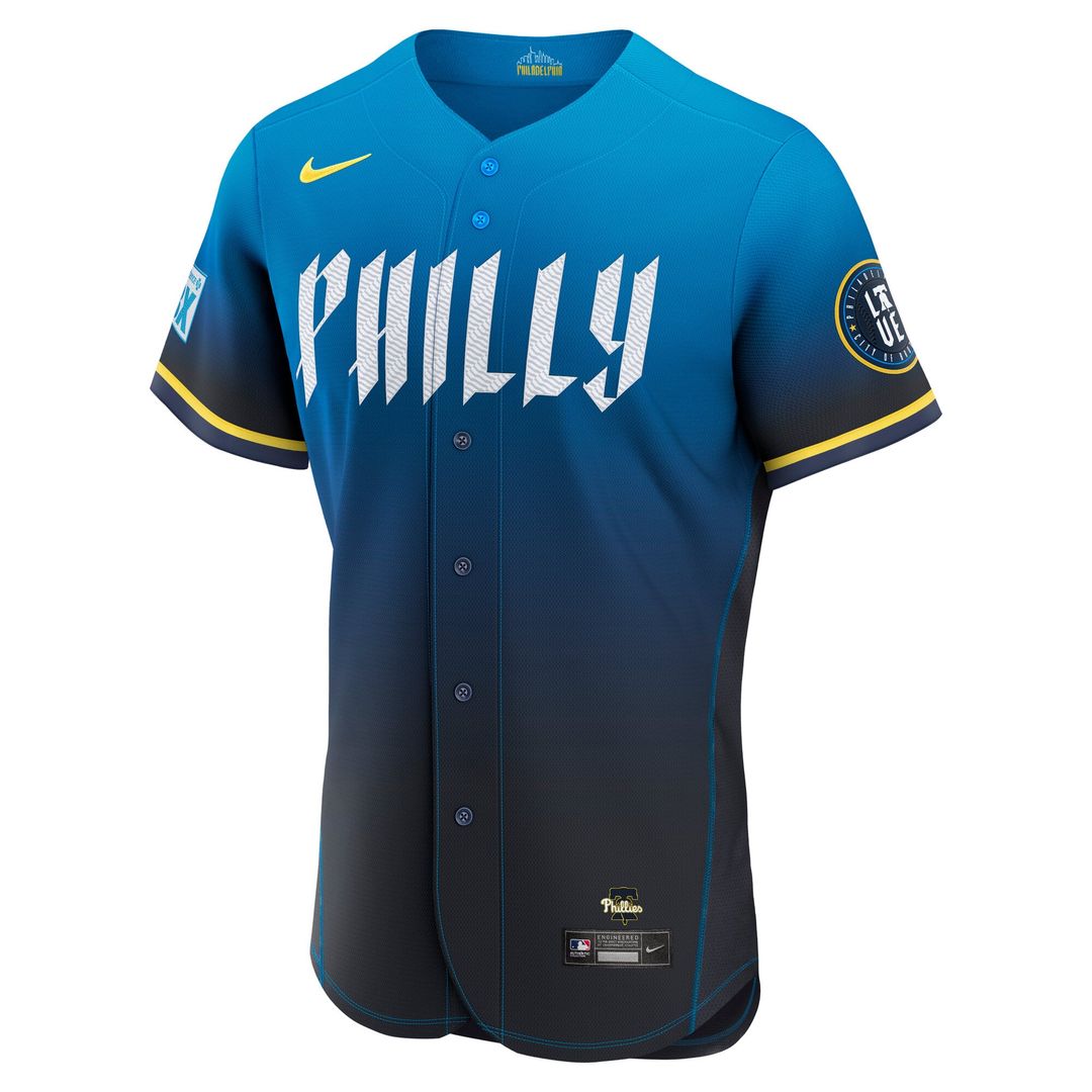 Philadelphia Phillies Trea Turner Nike Navy City Connect Authentic Sponsor Patch Jersey product image 2, provided for visual
