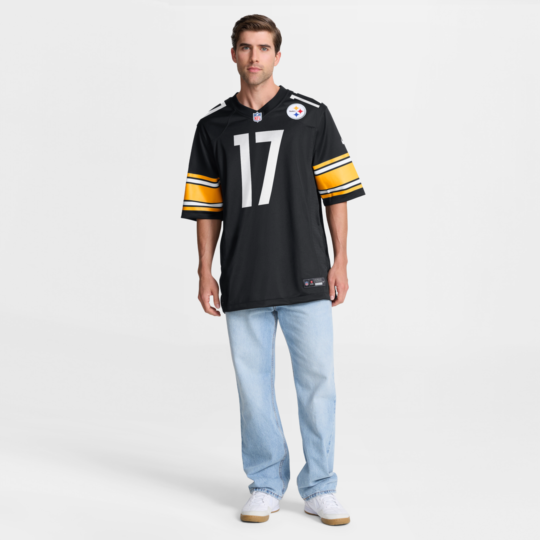 Pittsburgh Steelers Germie Bernard Nike Black Game Jersey product image 2, provided for visual reference and product detail