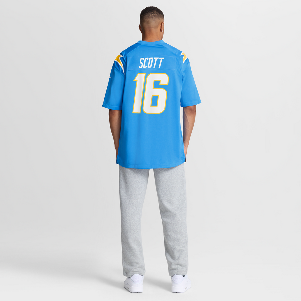 Los Angeles Chargers JK Scott Nike Powder Blue Game Jersey product image 8, provided for visual reference and product detail