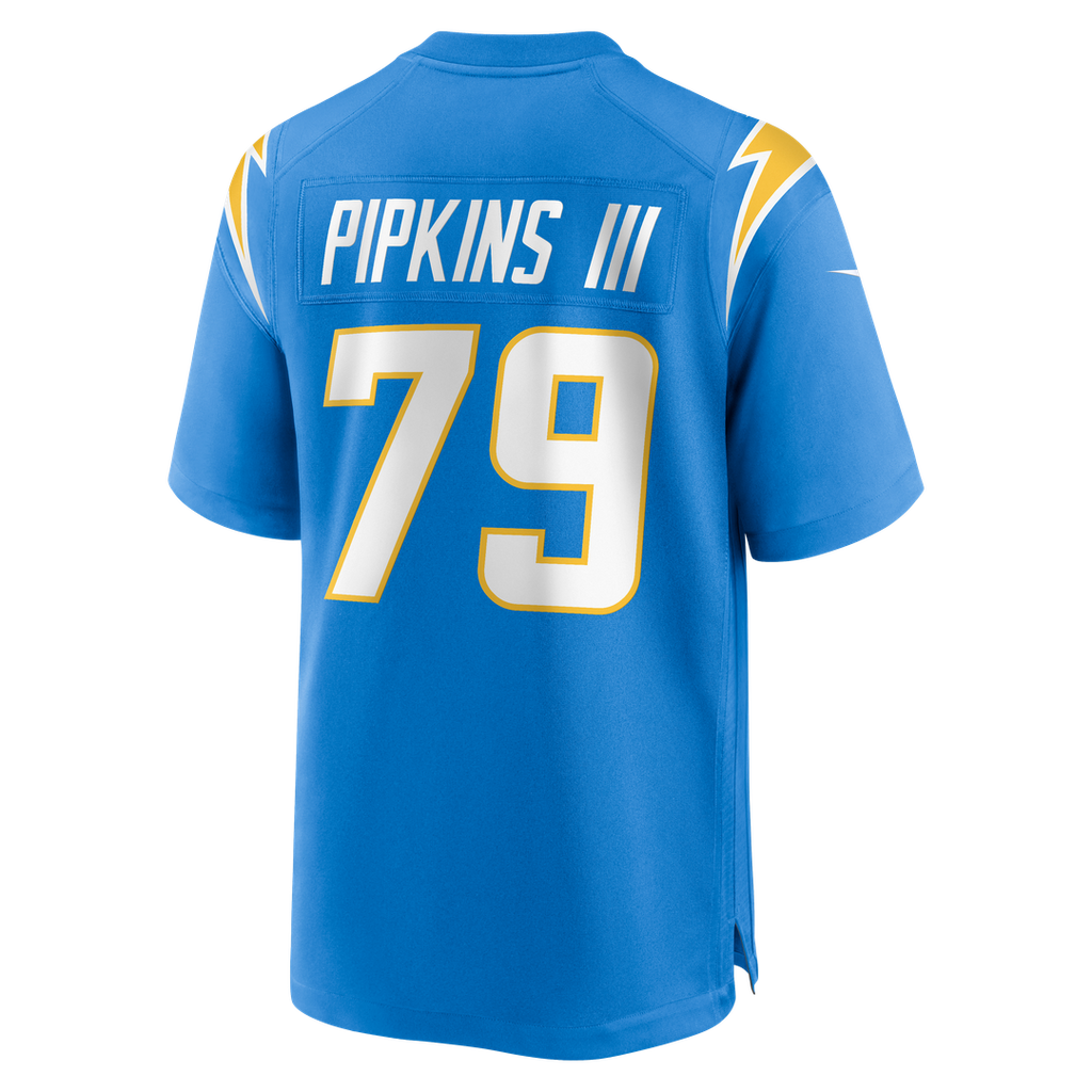 Los Angeles Chargers Trey Pipkins III Nike Powder Blue Game Jersey product image 3, provided for visual reference and