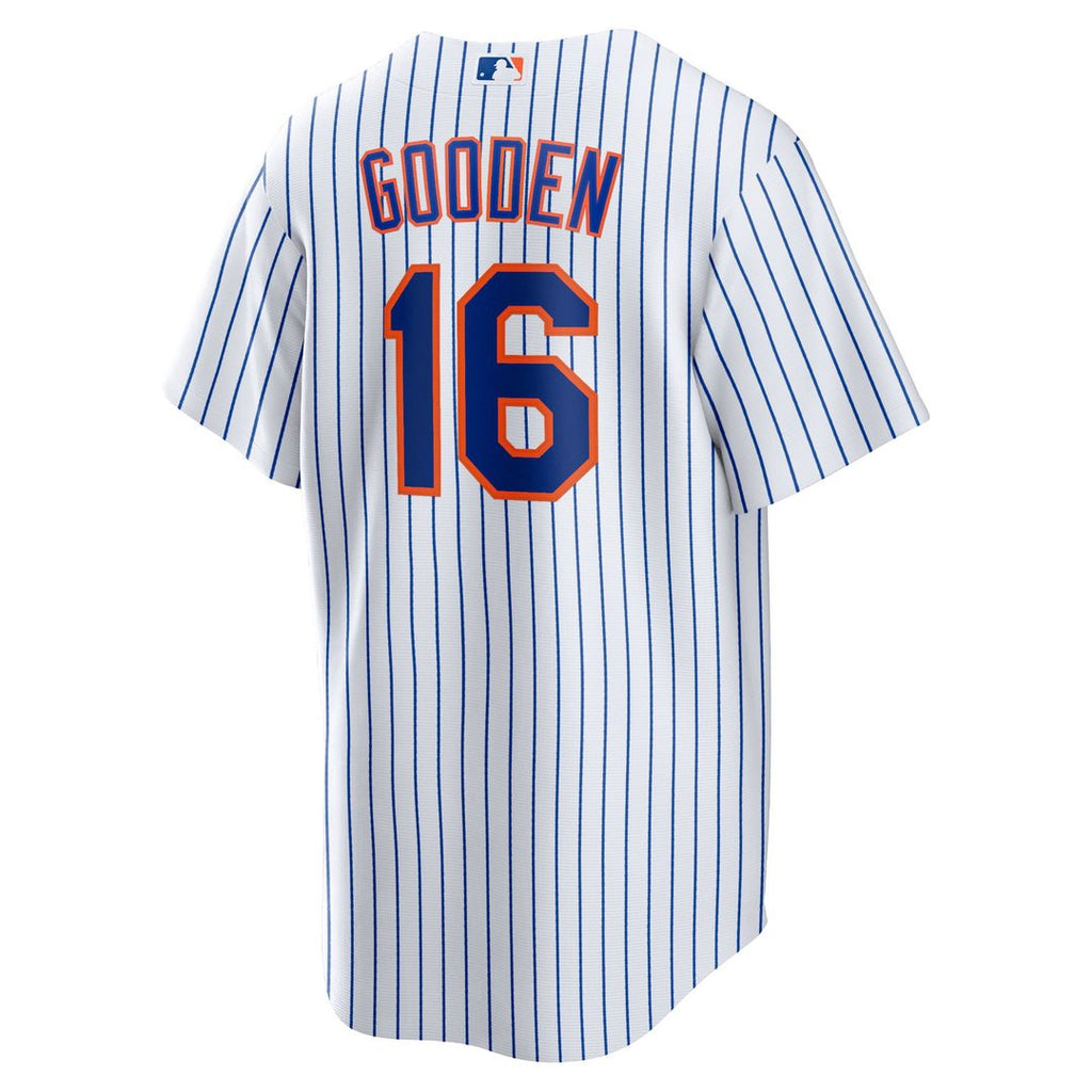 New York Mets Dwight Gooden Nike White Home Replica Player Jersey product image 3, provided for visual reference and product