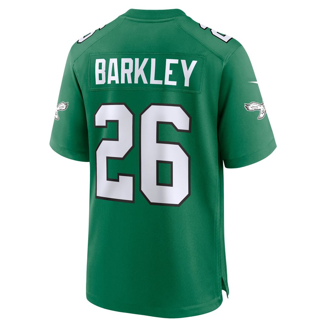 Philadelphia Eagles Saquon Barkley Nike Kelly Green Alternate Game Jersey product image 3, provided for visual reference and