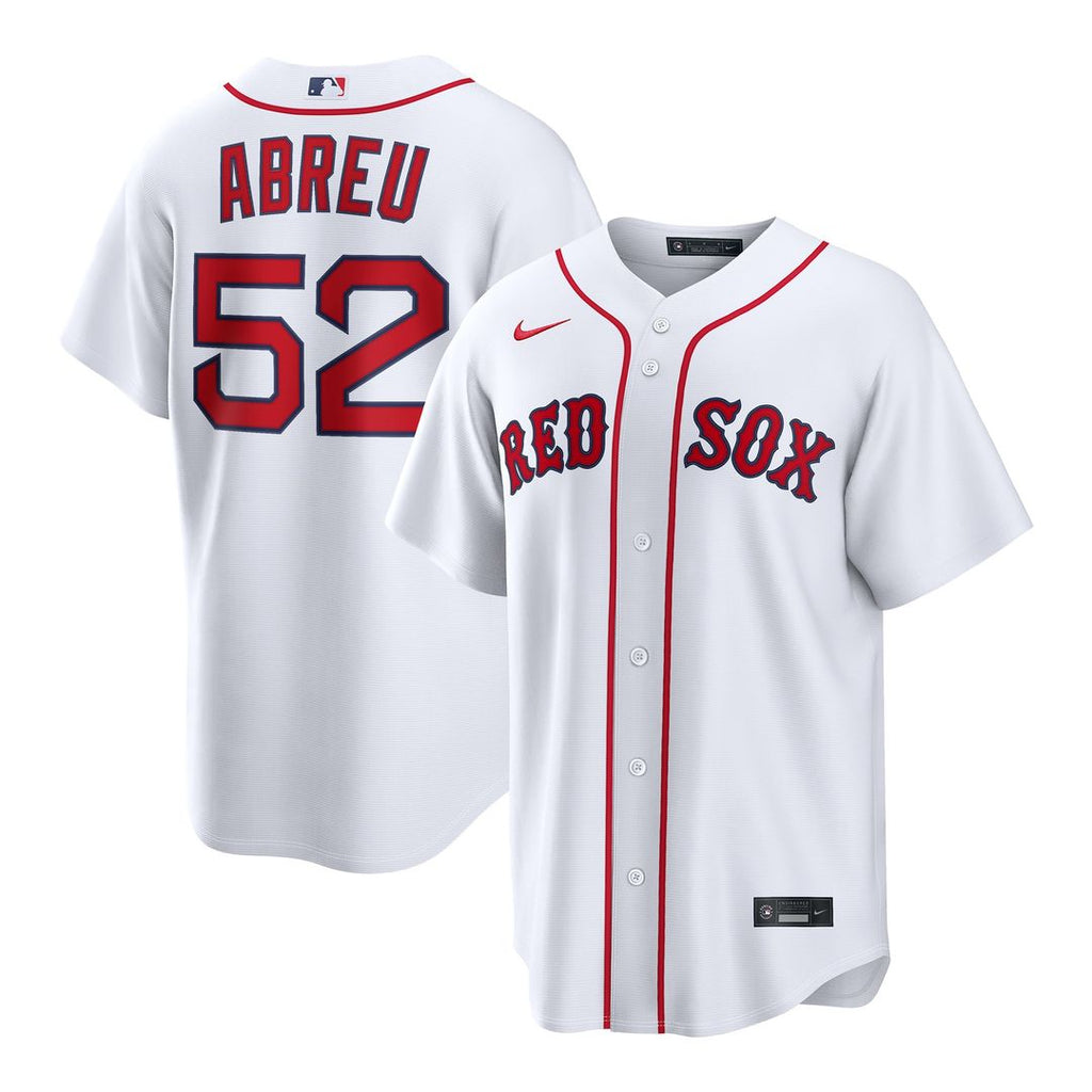 Boston Red Sox Wilyer Abreu Nike White Home Replica Jersey product image 1, provided for visual reference and product detail