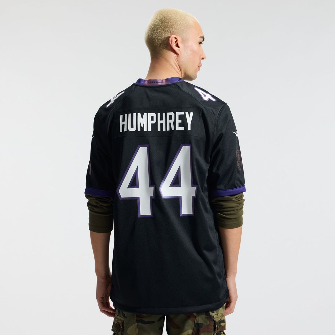 Baltimore Ravens Marlon Humphrey Nike Black Alternate Game Jersey product image 14, provided for visual reference and