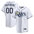 Tampa Bay Rays Nike White Home Replica Custom Jersey product image 1, provided for visual reference and product detail review
