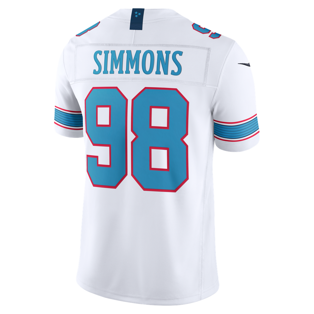 Tennessee Titans Jeffery Simmons Nike Light Blue Team Vapor F.U.S.E. Stitched Limited Jersey product image 29, provided for