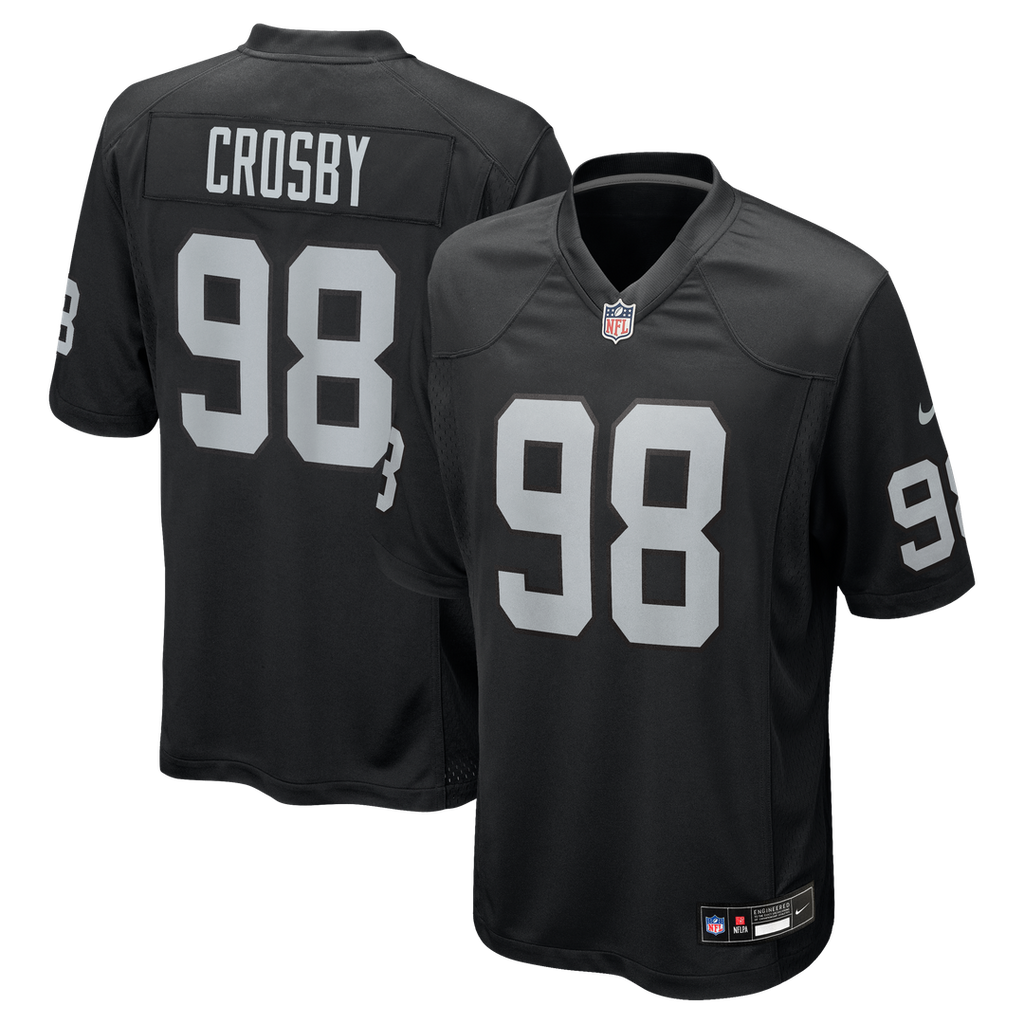 Las Vegas Raiders Maxx Crosby Nike White Alternate Game Jersey product image 7, provided for visual reference and product