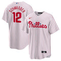 Philadelphia Phillies Kyle Schwarber Nike White Replica Player Jersey product image 1, provided for visual reference and