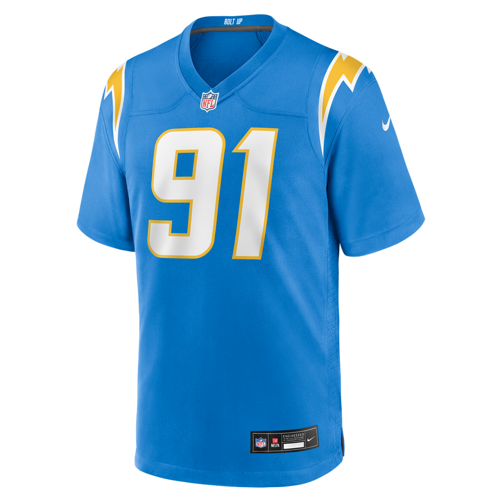 Los Angeles Chargers Nick Barrett Nike Powder Blue Team Game Jersey product image 4, provided for visual reference and