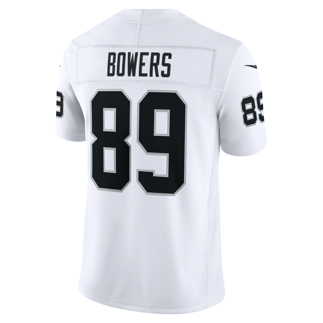 Las Vegas Raiders Brock Bowers Nike White Vapor F.U.S.E. Stitched Limited Jersey product image 3, provided for visual
