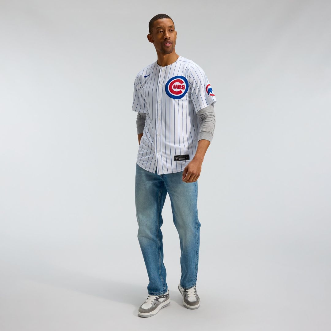 Chicago Cubs Dansby Swanson Nike White Home Limited Player Jersey product image 4, provided for visual reference and product