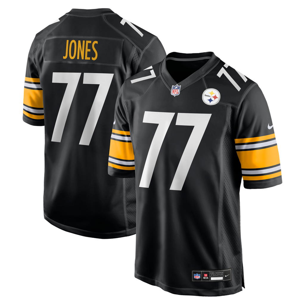 Pittsburgh Steelers Broderick Jones Nike Black Game Jersey product image 1, provided for visual reference and product detail