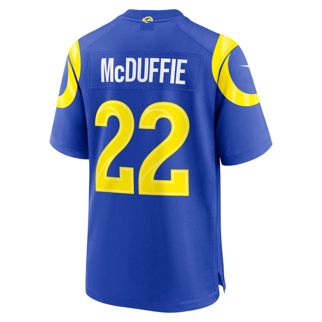 Los Angeles Rams Trent McDuffie Nike Royal Team Game Player Jersey product image 3, provided for visual reference and