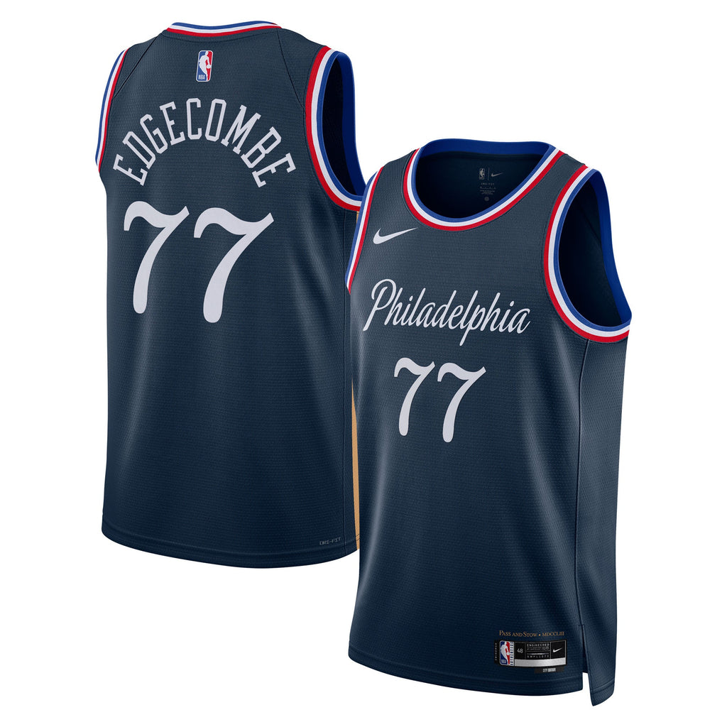 Philadelphia 76ers Nike 2025/26 City Edition Swingman Jersey - Navy - VJ Edgecombe - Unisex product image 2, provided for