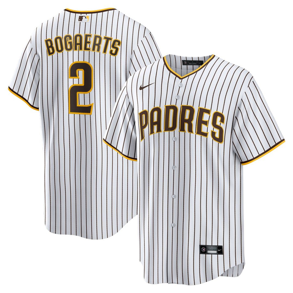 San Diego Padres Xander Bogaerts Nike White/Brown Home Official Replica Player Jersey product image 1, provided for visual