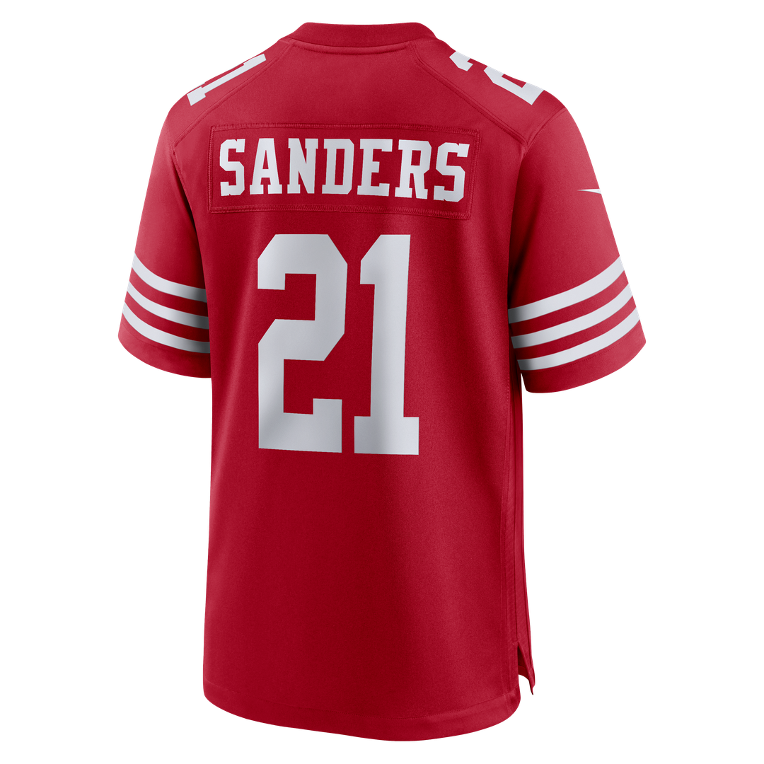 San Francisco 49ers Deion Sanders Nike Scarlet Team Retired Player Game Jersey product image 3, provided for visual