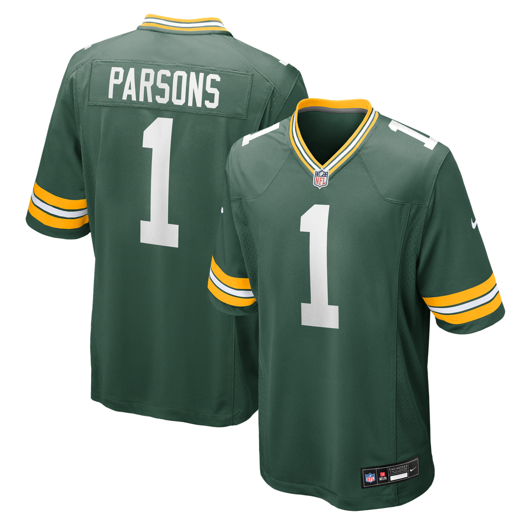Green Bay Packers Micah Parsons Nike White Game Player Jersey product image 33, provided for visual reference and product