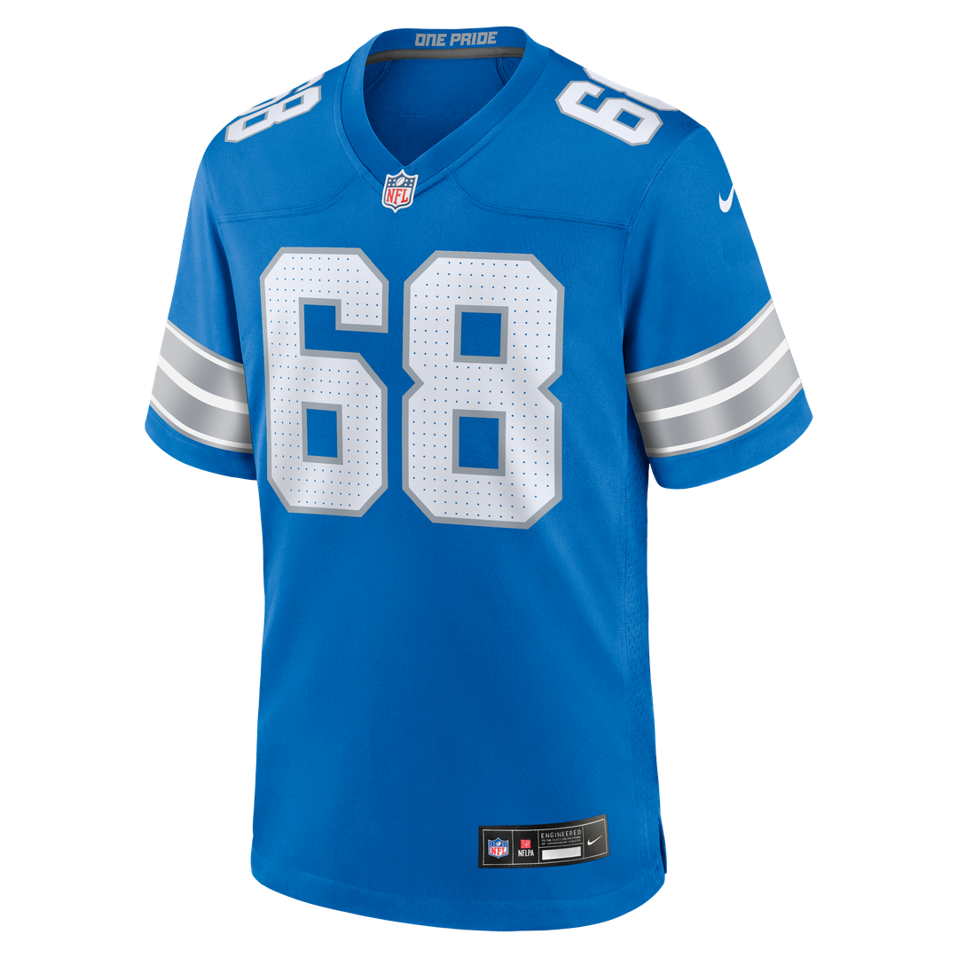 Detroit Lions Taylor Decker Nike Blue Team Game Jersey product image 2, provided for visual reference and product detail