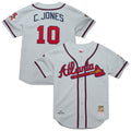 Atlanta Braves Chipper Jones Mitchell & Ness Gray 1995 Throwback Authentic Jersey product image 1, provided for visual