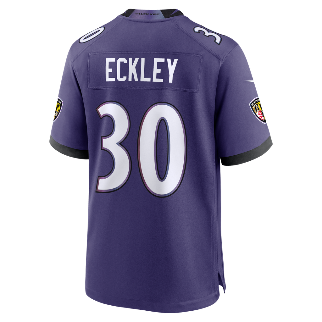 Baltimore Ravens Ryan Eckley Nike Purple Team Game Jersey product image 3, provided for visual reference and product detail
