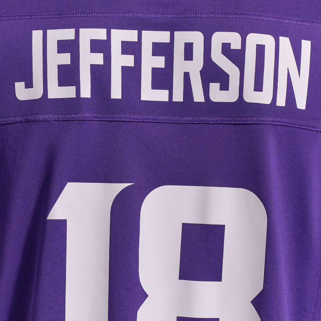 Minnesota Vikings Justin Jefferson Nike White Game Player Jersey product image 17, provided for visual reference and product