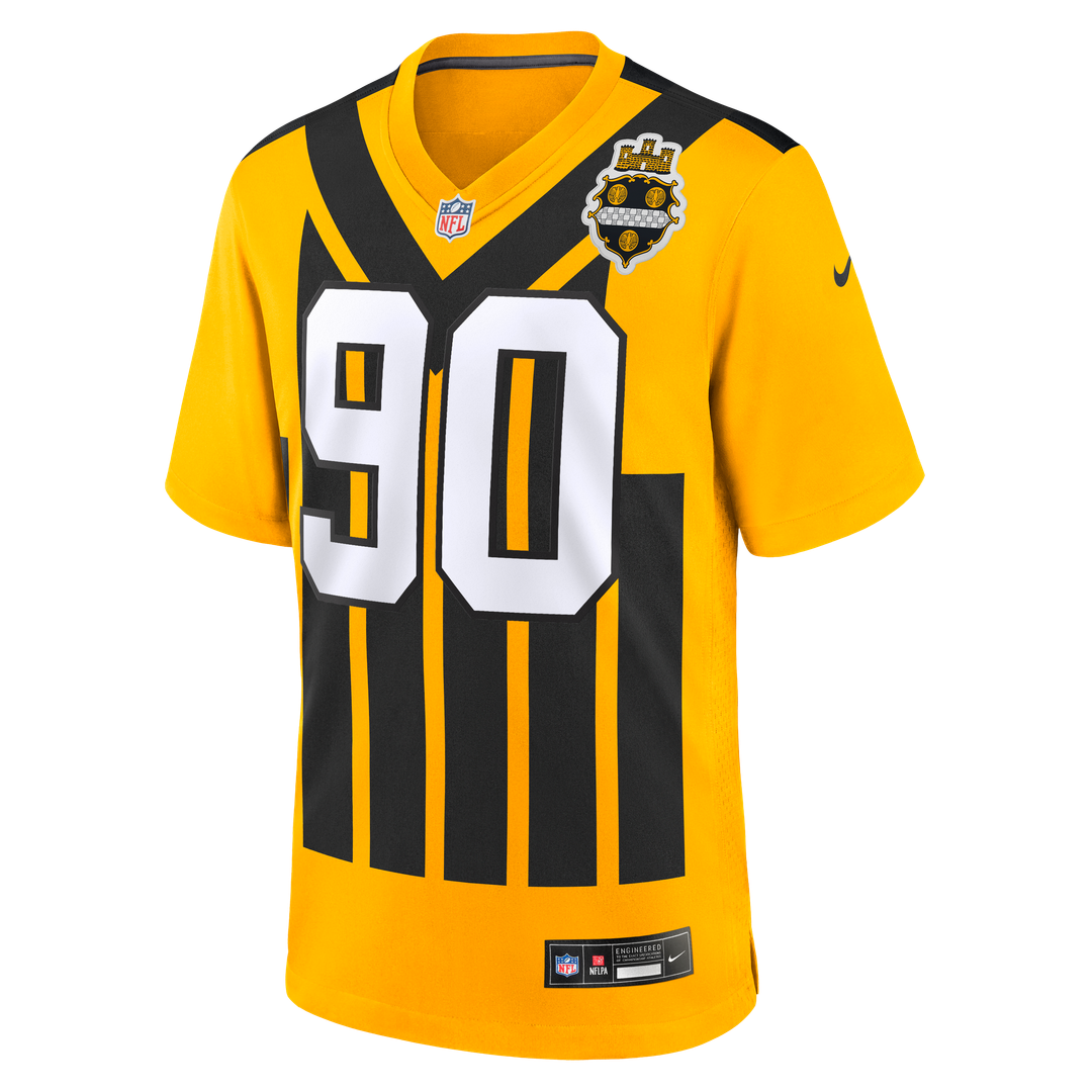 Pittsburgh Steelers T.J. Watt Nike Gold Alternate 1933 Throwback Game Jersey product image 19, provided for visual reference