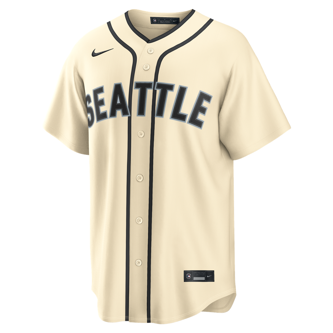 Seattle Mariners Cal Raleigh Nike Navy Road Replica Jersey product image 11, provided for visual reference and product