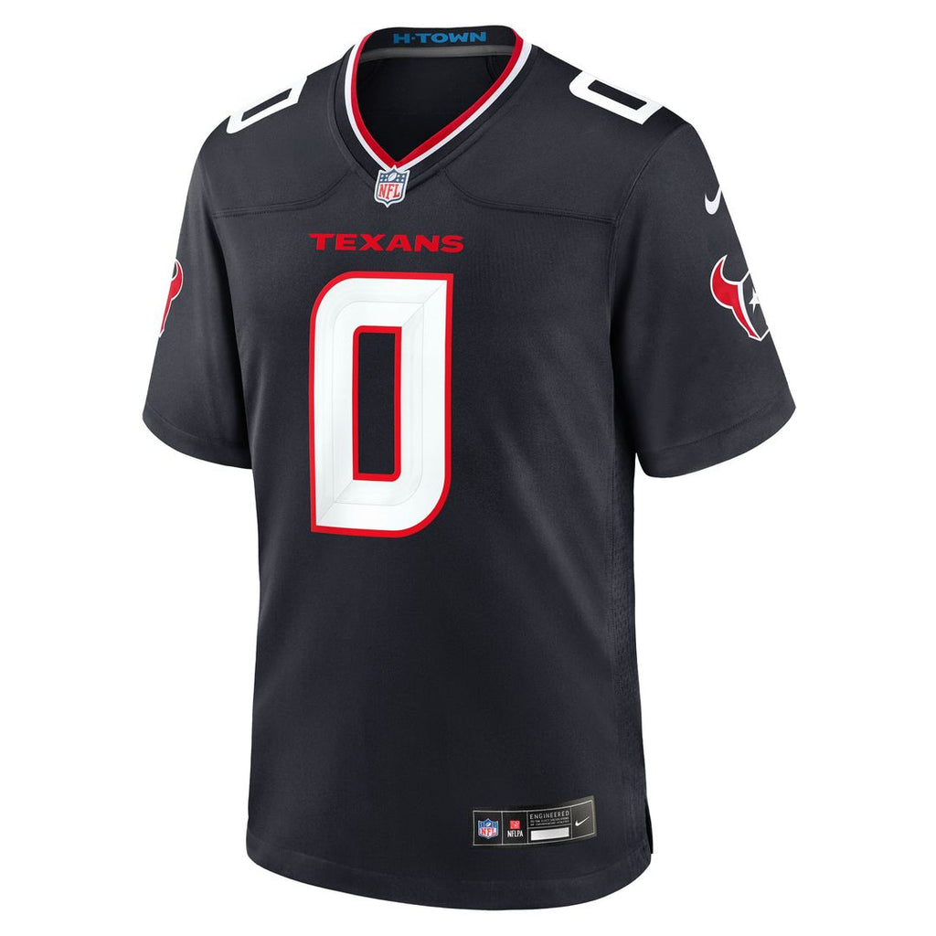 Houston Texans Azeez Al-Shaair Nike Navy Team Game Jersey product image 2, provided for visual reference and product detail
