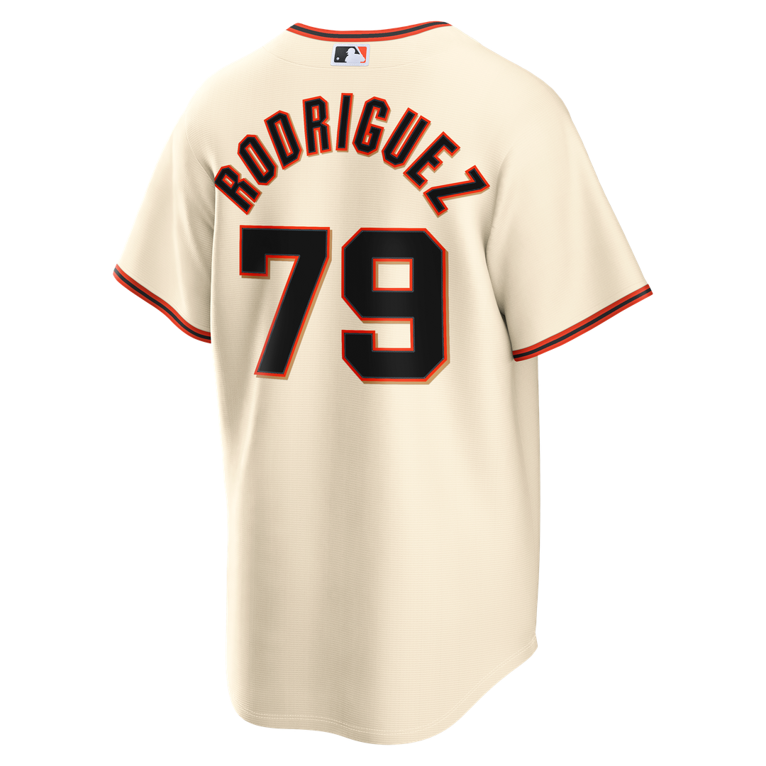 San Francisco Giants Jesus Rodriguez Nike Cream Home Replica Jersey product image 5, provided for visual reference and