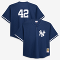 New York Yankees Mariano Rivera Mitchell & Ness Navy Cooperstown Collection Big & Tall Mesh Batting Practice Jersey product