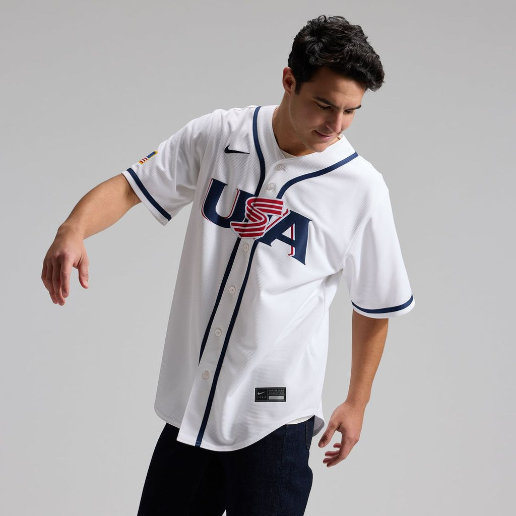 USA Baseball Aaron Judge Nike White 2026 World Baseball Classic Home Stadium Jersey product image 6, provided for visual