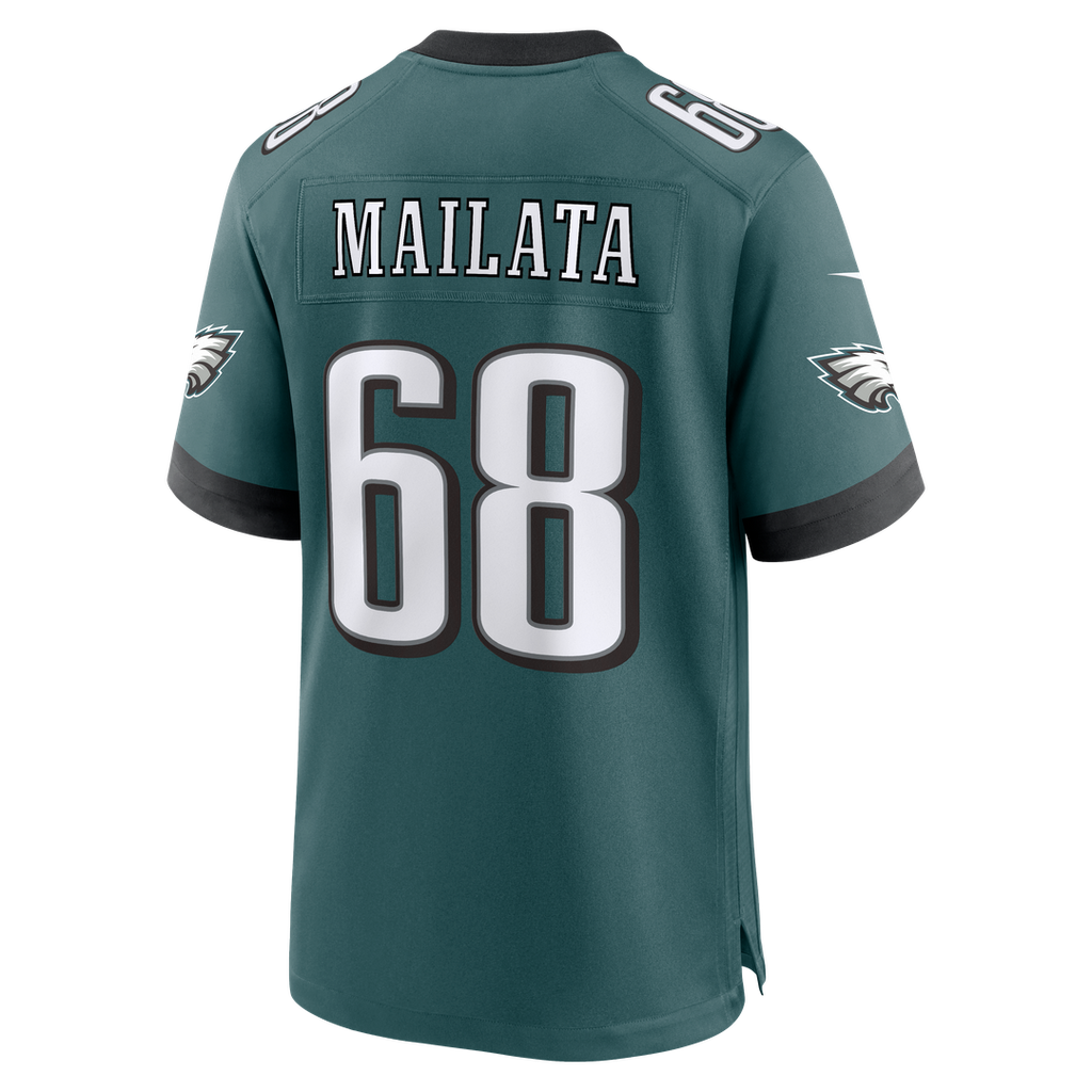 Philadelphia Eagles Jordan Mailata Nike Midnight Green Team Game Jersey product image 3, provided for visual reference and