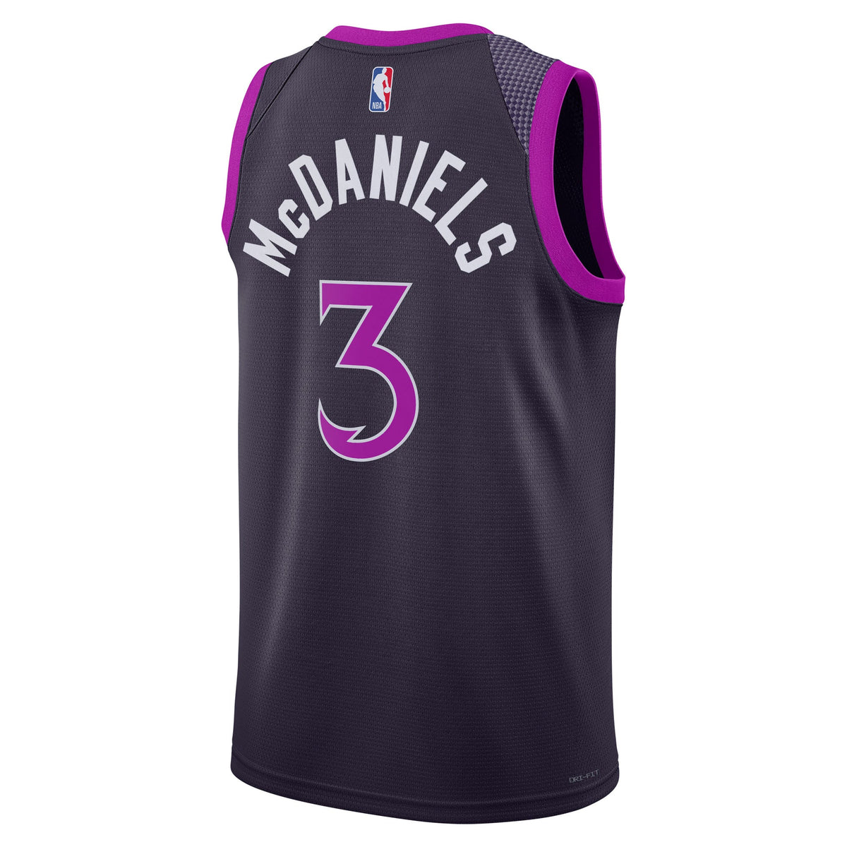 Minnesota Timberwolves Nike 2025/26 City Edition Swingman Jersey - Black - Jaden McDaniels - Unisex product image 4,
