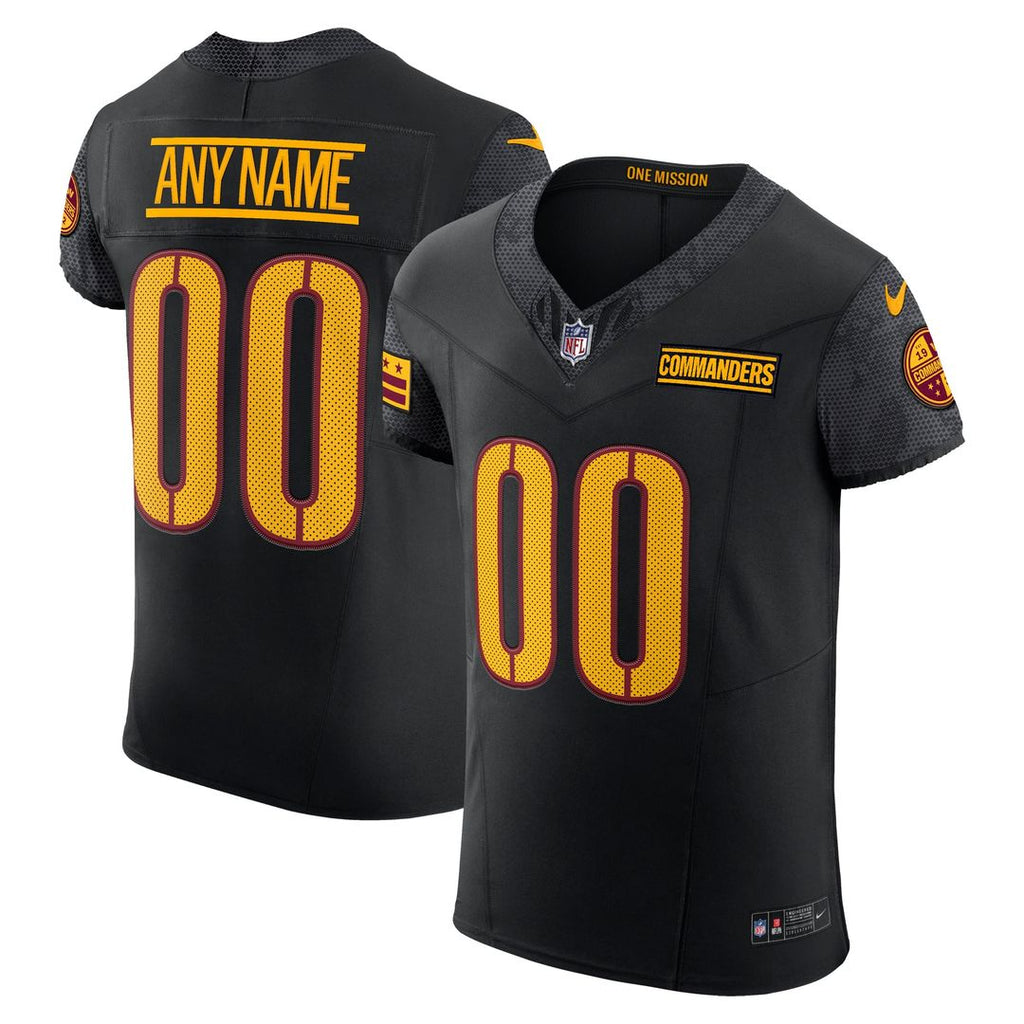 Washington Commanders Nike Black Alternate Vapor F.U.S.E. Elite Custom Jersey product image 4, provided for visual reference