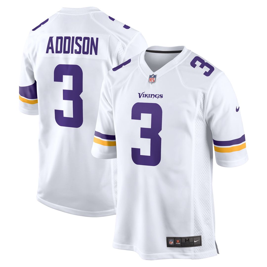 Minnesota Vikings Jordan Addison Nike Purple Alternate Game Jersey product image 13, provided for visual reference and