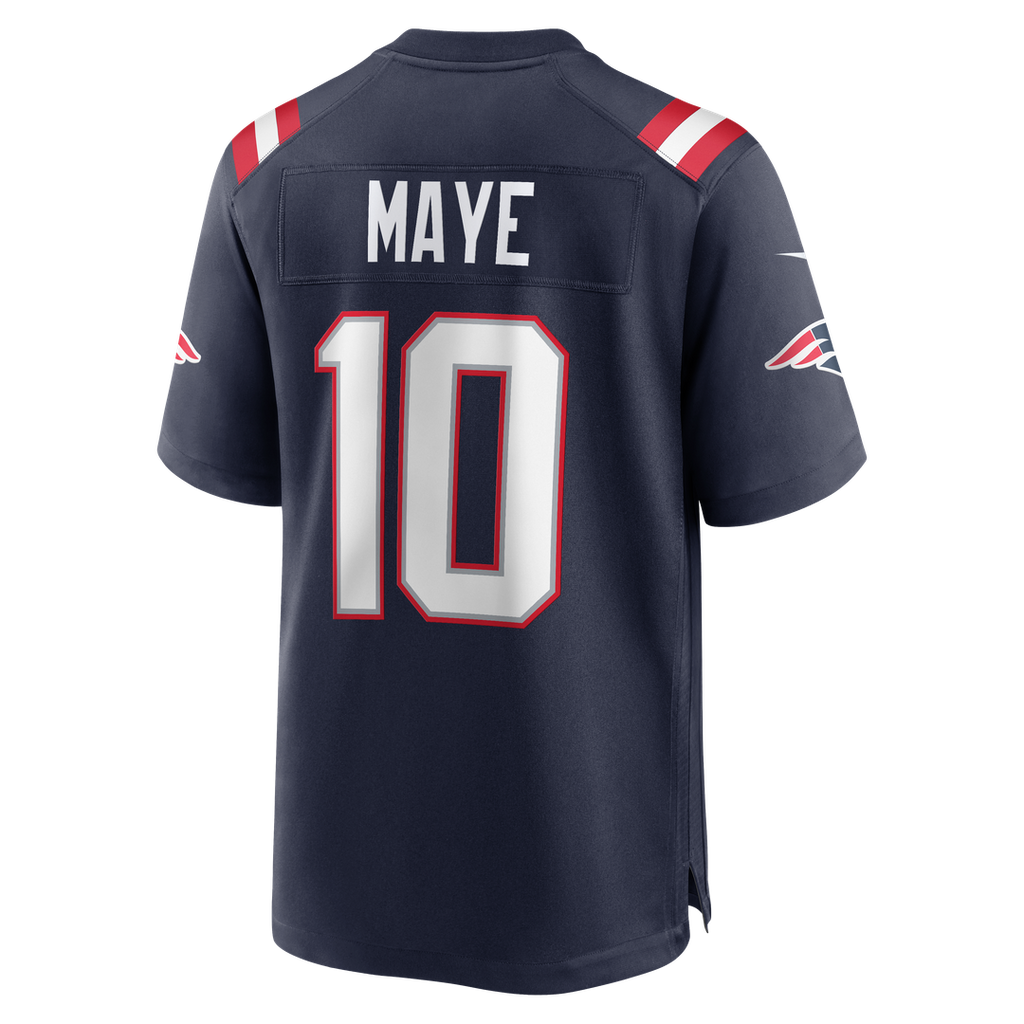 New England Patriots Drake Maye Nike Navy Player Game Jersey product image 7, provided for visual reference and product
