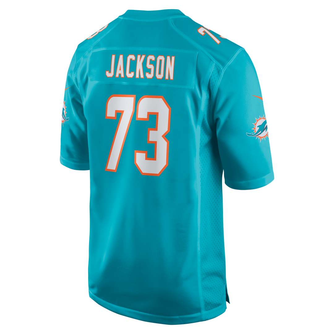 Miami Dolphins Austin Jackson Nike Aqua Game Jersey product image 3, provided for visual reference and product detail review