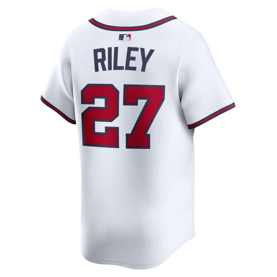 Atlanta Braves Austin Riley Nike White Home Limited Player Jersey product image 3, provided for visual reference and product