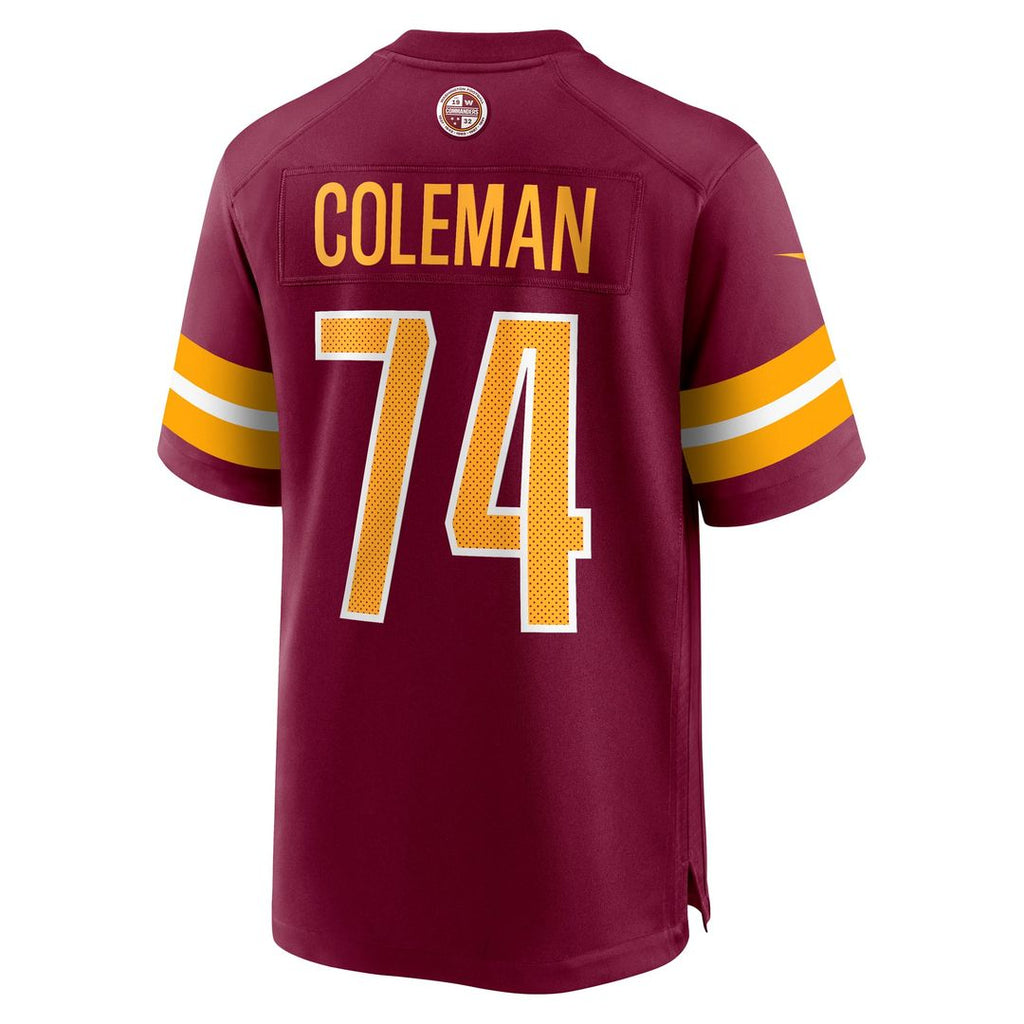 Washington Commanders Brandon Coleman Nike Burgundy Game Jersey product image 3, provided for visual reference and product