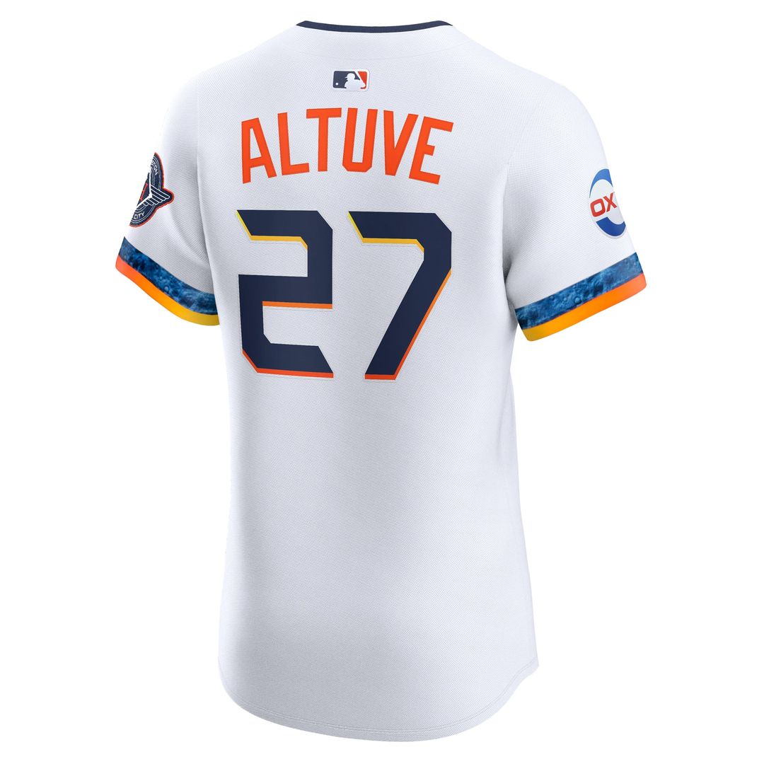 Houston Astros Jose Altuve Nike White 2025 City Connect Elite Player Jersey product image 3, provided for visual reference
