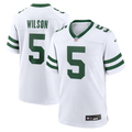 New York Jets Garrett Wilson Nike Legacy White Game Jersey product image 1, provided for visual reference and product detail