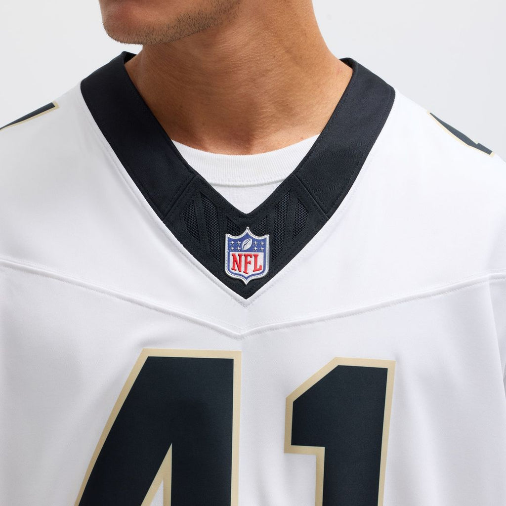 New Orleans Saints Alvin Kamara Nike White Vapor F.U.S.E. Limited Jersey product image 7, provided for visual reference and