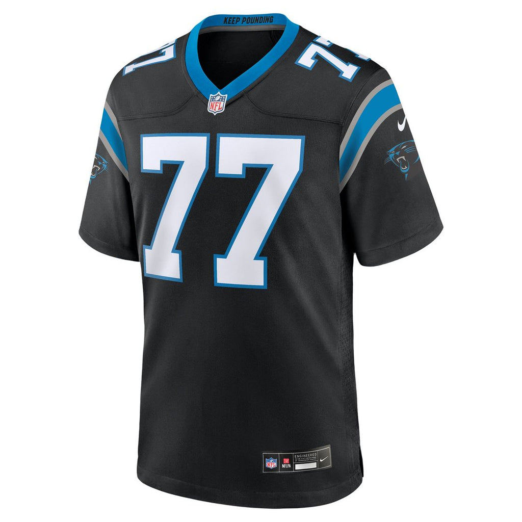 Carolina Panthers Yosh Nijman Nike Black Game Jersey product image 2, provided for visual reference and product detail review