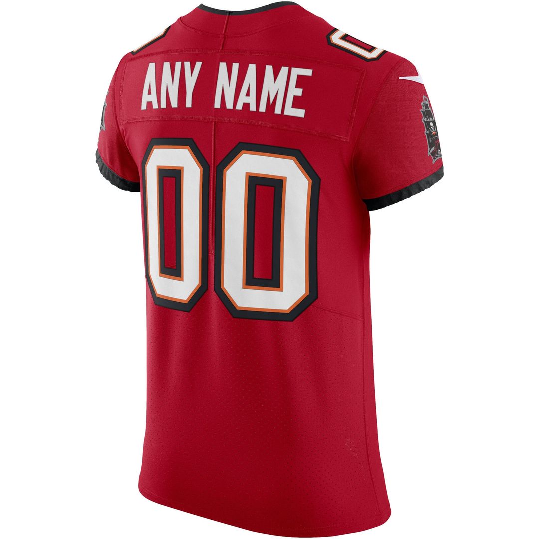 Tampa Bay Buccaneers Nike Red Vapor Elite Custom Jersey product image 3, provided for visual reference and product detail