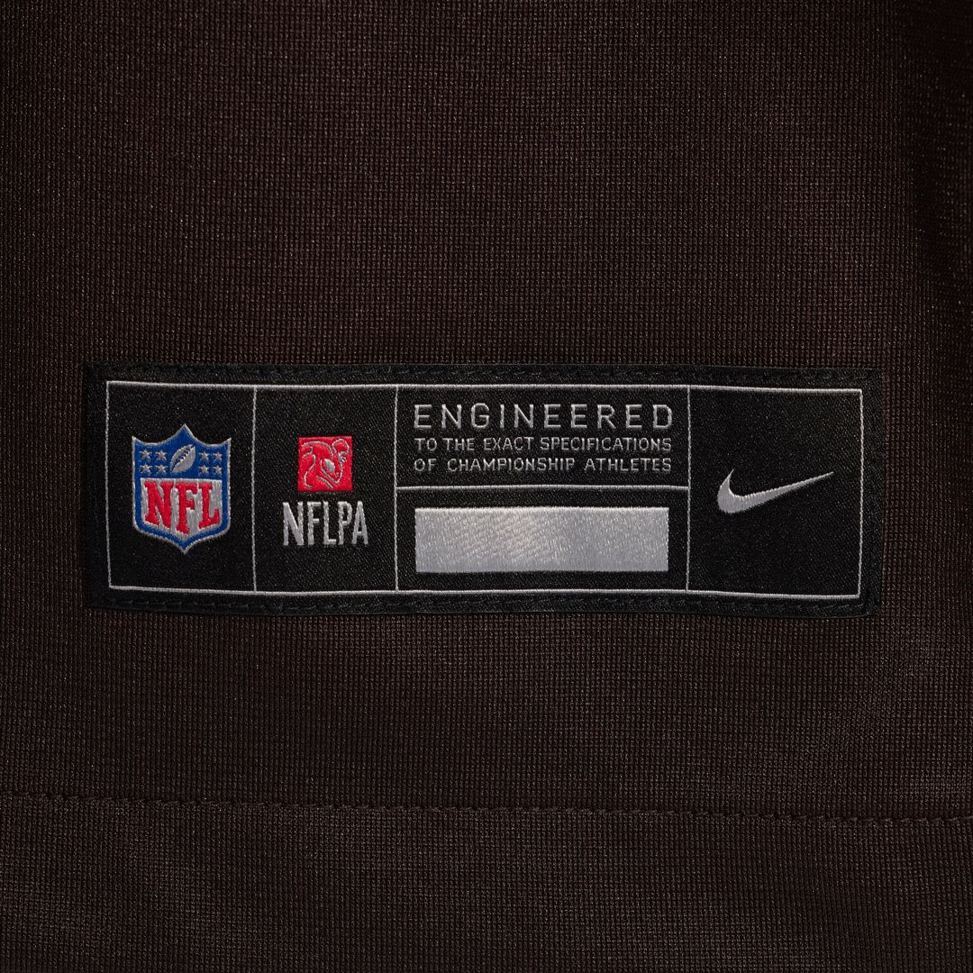Cleveland Browns Emmanuel McNeil-Warren Nike Brown Game Jersey product image 8, provided for visual reference and product