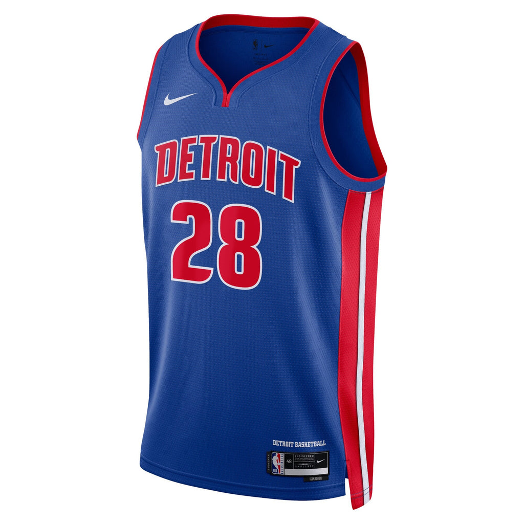 Detroit Pistons Nike Icon Edition Swingman Jersey - Blue - Isaiah Stewart - Unisex product image 2, provided for visual