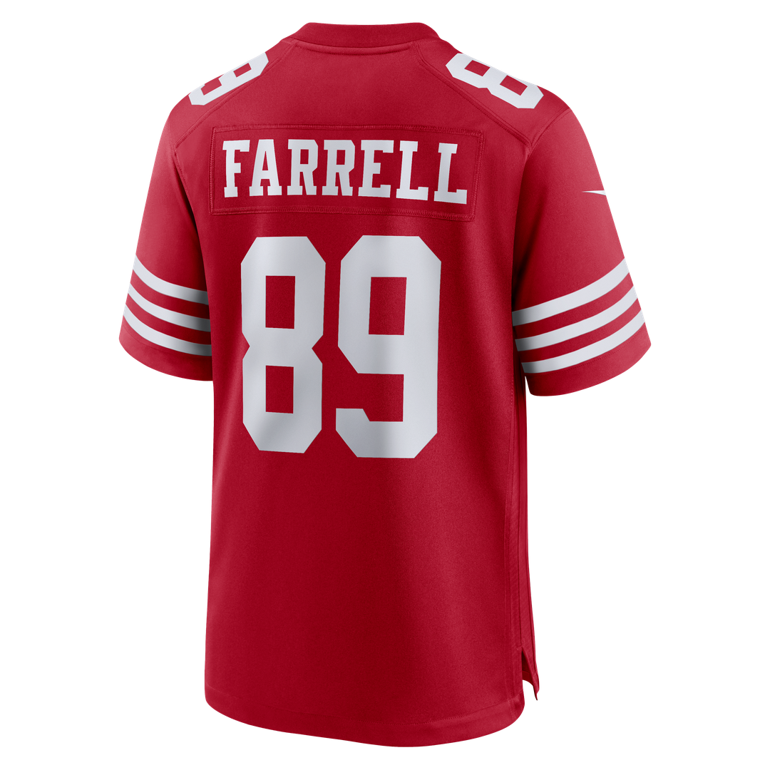 San Francisco 49ers Luke Farrell Nike Scarlet Team Game Jersey product image 3, provided for visual reference and product