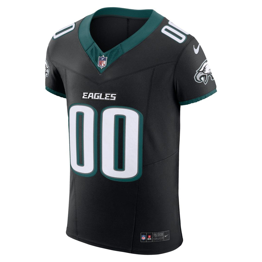 Philadelphia Eagles Nike Black Alternate Vapor F.U.S.E. Elite Custom Jersey product image 2, provided for visual reference