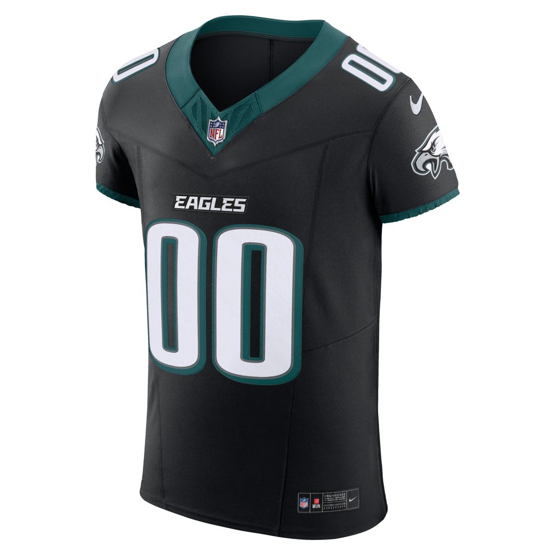 Philadelphia Eagles Nike Black Alternate Vapor F.U.S.E. Elite Custom Jersey product image 2, provided for visual reference
